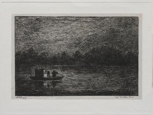 Tekne Gezisi: Gece Yolculuğu veya Net Balık Tutma (ikinci versiyon) by Charles Francois Daubigny