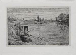 Tekne Gezisi: The Cabin Boy Fishing (Line Fishing) by Charles Francois Daubigny