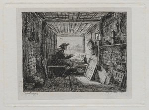 Tekne Gezisi: Teknedeki Stüdyo, 1861. by Charles Francois Daubigny