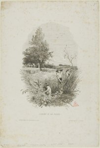 Çocuk ve Çiçekler by Charles Francois Daubigny