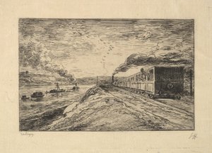 Ayrılış, 1861. by Charles Francois Daubigny