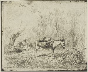 Çayırdaki Eşek by Charles Francois Daubigny