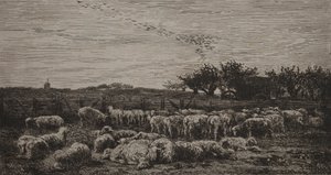 Büyük Koyun Kıvrımı, 1860. by Charles Francois Daubigny