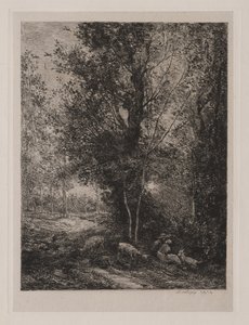 Çoban ve Çoban, 1874. by Charles Francois Daubigny