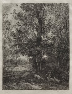 Çoban ve Çoban by Charles Francois Daubigny