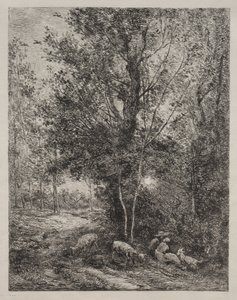 Çoban ve Çoban by Charles Francois Daubigny