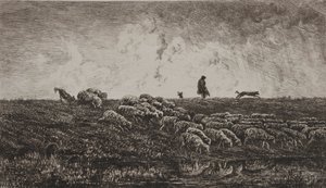 Duş by Charles Francois Daubigny