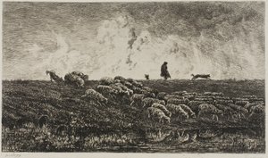 Duş by Charles Francois Daubigny