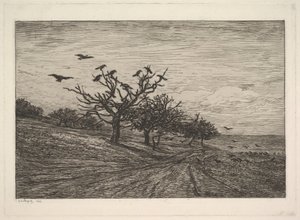 Kargalarla Dolu Ağaç, 1867. by Charles Francois Daubigny