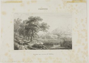 Subiaco yakınlarında çekilen görüntü by Charles Francois Daubigny