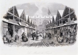Tapınak yürüyüşünün görünümü - Eugene Sue (1843), hasta tarafından “Les Mysteres de Paris” de. de Daubigny. by Charles Francois Daubigny