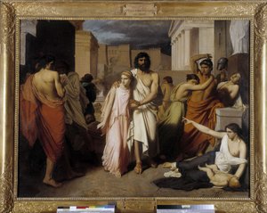 Oidipus ve Antigone de “Thebes Vebası” diyor. Sakinlerin lanetinden kaçan Oidipus