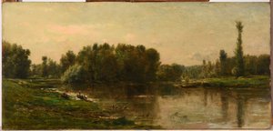 Oise Nehri kıyıları by Charles Francois Daubigny