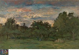 Gece Meyve Bahçesi by Charles Francois Daubigny