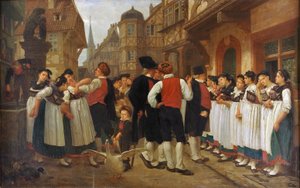 Fransızca: La foire aux servantes by Charles Francois Marchal
