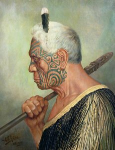 Maori Savaşçısı by Charles Frederick Goldie