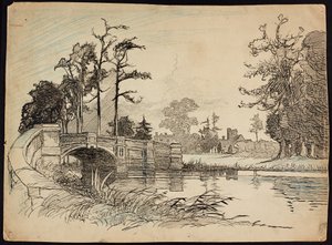 Cranford Park Köprüsü, Hillingdon, Büyük Londra by Charles George Harper