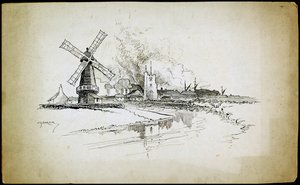 Wellington Yel Değirmeni, Havlayan, Büyük Londra by Charles George Harper