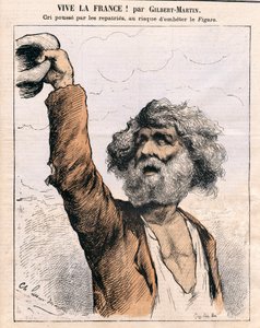 “Le Don Kişot”un Kapağı, Renklerle Hiciv: Yaşasın Fransa - Af, vatanseverlik - Charles Gilbert-Martin (1839-1905) by Charles Gilbert Martin