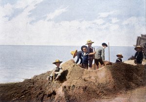 Geçici tahkimat. 1900 dolaylarında Gillot tarafından gravür.