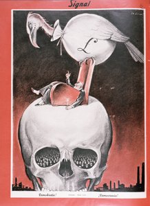 'Signal' Magazine'den 'Democracy!', Sayı 5, Mart 1941'in ilk baskısı (litho) by Charles Girod