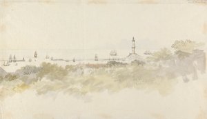Cenova - Denizcilikle Bir Deniz Manzarası by Charles Gore