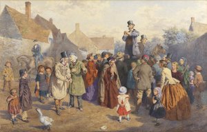 The Quack Doctor, 1866 (kağıt üzerinde tuvalet ve gövde rengi) by Charles Green