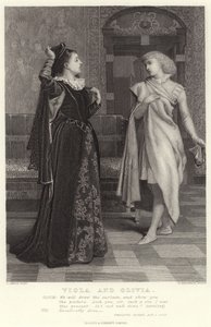 Viola ve Olivia, Onikinci Gece, Perde I, Sc V by Charles Green