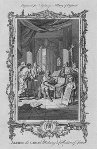 Büyük Alfred, Kanunlar koleksiyonu yapıyor, 1773. by Charles Grignion