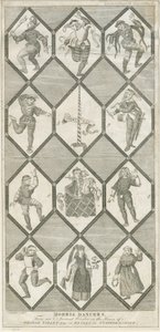 Betley Cam Pencere - Morris Dansçıları: gravür ve [?18. yüzyıl] (baskı) by Charles Grignion