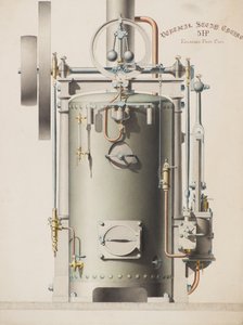 Dikey Buhar Motoru, 5HP (suluboya)