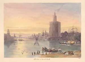 Sevilla'daki Torre d' Oro by Charles Hamilton Smith