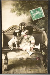 Eski kartpostal/Mutlu Yıllar/Dilek/Çocuk by Augustus Kollner