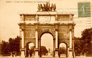 Kartpostal/Arc de Triomphe du Carrousel/Paris/Seine/Ile de France/Fransa by Augustus Kollner
