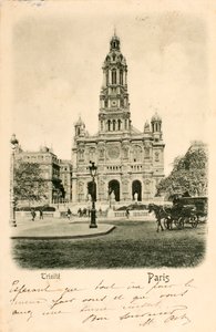 Kartpostal/Kutsal Üçlü Kilisesi/Paris/Seine/Ile de France/Fransa by Augustus Kollner