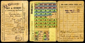 Karne/Giyim Kartı/Endüstriyel Üretim Sekreterliği/İkinci Dünya Savaşı 1941