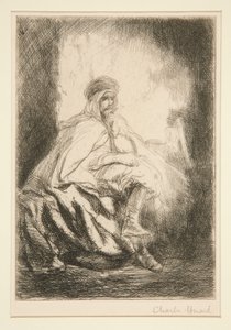 Bir mahzende Cezayir spahi by Charles Huard