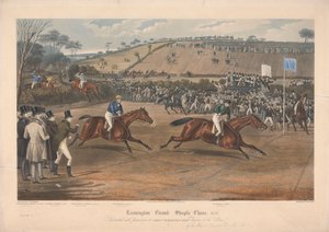 Dörtlü setten biri: Leamington Grand Steeple Chase ... 1837. Plaka 4. Marqs of Waterford on Monarch ... by Charles Hunt