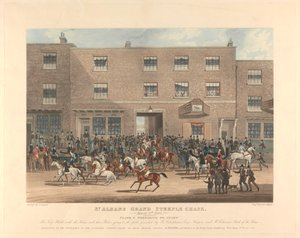 Çan kulesi peşinde koşma [altılı set]: St. Albans Grand Çan Kulesi Takibi. / 8 Mart 1832. Levha 1. Başlamaya Hazırlanıyor... by Charles Hunt