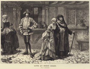 İlk Görüşte Aşk (gravür) by Charles J. (after) Staniland