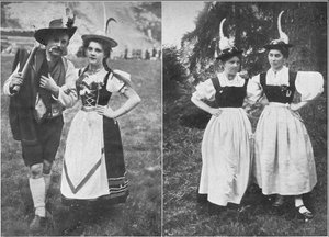 Tirol Yerli Kostümü Türleri, c1913