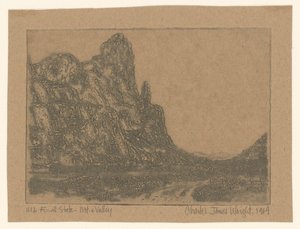 Sarp kaya ile manzara by Charles James Wright (signed by artist)