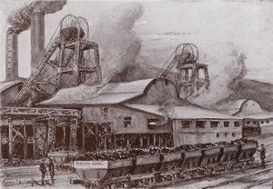 Bir Galli kömür madeni (lito)