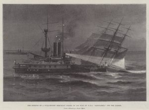 1400 Tonluk Tam Donanımlı Ticaret Gemisinin HMS Sanspareil Tarafından Kertenkele Açıklarında Batırılması by Charles John de Lacy