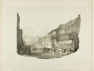 Bridge Street, Chester, Doğadan Eskizlerin Litografik İzlenimlerinden