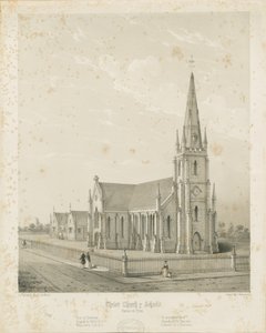 Burton-upon-Trent - Christ Church and Schools: gravür, nd [1789-1850] (baskı) by Charles Joseph Hullmandel