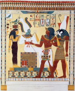 G Belzoni tarafından keşfedilen Thebes Krallarının Mezarlarından Duvar Resmi, 1820-1822