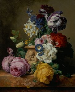 Çiçeklerin Natürmort by Charles Joseph Node