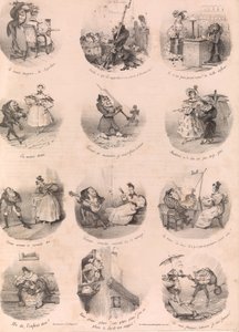 On İki Satirik Vignettes Le Charivari, 10 Aralık 1832, 1 Aralık 1832.