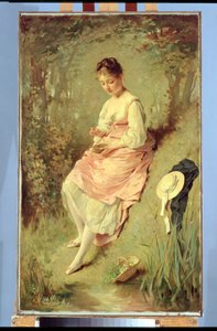 Yuvalı Genç Kız, 1860'ların sonu by Charles Joshua Chaplin